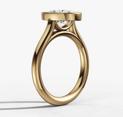 Bezel Oval Diamond Ring | Jewelverra