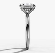 Hidden Halo Radiant Solitaire Ring | Jewelverra