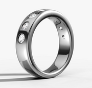 Hammer Set Diamond Flat Band | Jewelverra