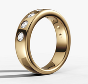 Hammer Set Diamond Flat Band | Jewelverra
