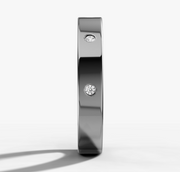 Hammer Set Diamond Flat Band | Jewelverra