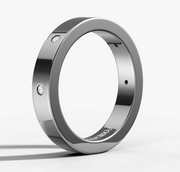 Hammer Set Diamond Flat Band | Jewelverra