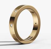 Hammer Set Diamond Flat Band | Jewelverra