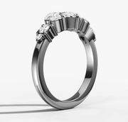 Pear Diamond Offset Ring | Jewelverra