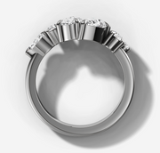 Pear Diamond Offset Ring | Jewelverra