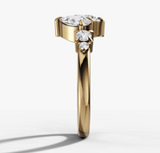 Pear Diamond Offset Ring | Jewelverra