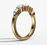 Pear Diamond Offset Ring | Jewelverra