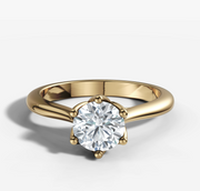 Cathedral Solitaire Round Diamond Ring | Jewelverra