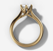 Cathedral Solitaire Round Diamond Ring | Jewelverra
