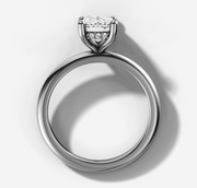 Hidden Halo Cushion Solitaire Ring | Jewelverra