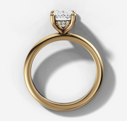 Hidden Halo Cushion Solitaire Ring | Jewelverra