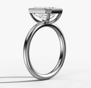 Bezel Emerald Diamond Ring | Jewelverra