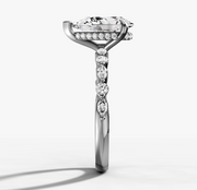 Floating Diamond Pear Cut Ring | Jewelverra