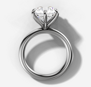 Signature Solitaire Engagement Ring with Round Brilliant Cut Diamond