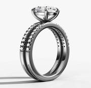 Double Pave Oval Diamond Ring | Jewelverra