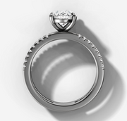 Double Pave Oval Diamond Ring | Jewelverra