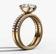 Double Pave Oval Diamond Ring | Jewelverra