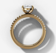 Double Pave Oval Diamond Ring | Jewelverra