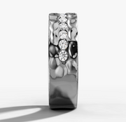 Melted Channel Set Band With Round Brilliant Cut Diamonds