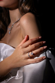 White Gold Pear Solitaire Ring for Women – Lab-Grown Diamond Elegance | JewelVerra