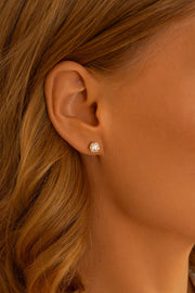 Four Claw Round Brilliant Cut Diamond Studs