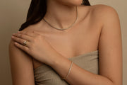 Bezel Set Diamond Tennis Necklace | Jewelverra