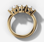 Three Stone Round Diamond Ring | Jewelverra