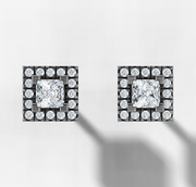 Princess Halo Stud Earrings | Jewelverra