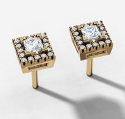 Princess Halo Stud Earrings | Jewelverra
