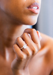 Hidden Halo Radiant Diamond Ring | Jewelverra