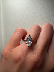 Signature Solitaire Engagement Ring with Marquise Cut Diamond