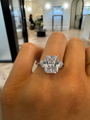 Round Trilogy Radiant Diamond Ring | Jewelverra