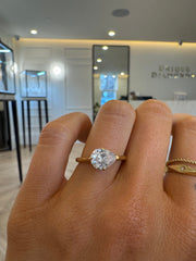 East West Pear Diamond Ring | Jewelverra