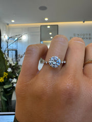 Floating Diamond Round Brilliant Ring | Jewelverra