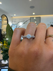 Round Pave Knife Edge Ring | Jewelverra