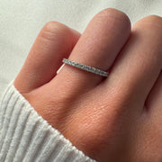 Shared Prong Band With 0.01ct Round Brilliant Cut Diamonds