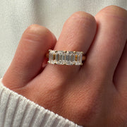 Four Stone Emerald Diamond Band | Jewelverra
