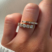 Baguette and Round Diamond Wrapped Band | Jewelverra