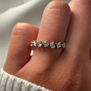 Shared Prong Fancy Diamond Band | Jewelverra