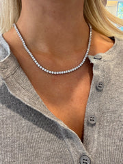 13ct Classic Diamond Tennis Necklace | Jewelverra