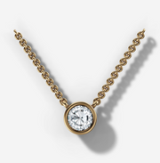 0.30ct Round Diamond Bezel Set Floating Necklace