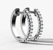Petite Diamond Huggie Earrings | Jewelverra