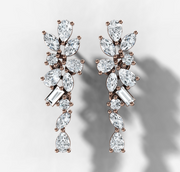 Fancy Shaped Diamond Drop Stud Earrings