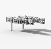 Fancy Shaped Diamond Drop Stud Earrings