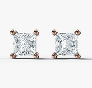Princess Cut Diamond Studs
