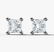 Princess Diamond Stud Earrings | Jewelverra