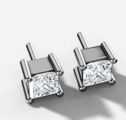 Princess Diamond Stud Earrings | Jewelverra