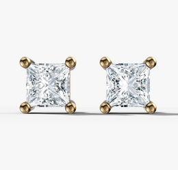 Princess Cut Diamond Studs