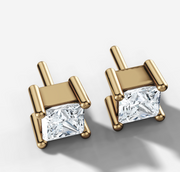 Princess Diamond Stud Earrings | Jewelverra
