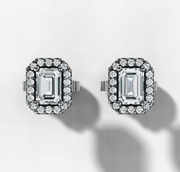 Emerald Halo Stud Earrings | Jewelverra